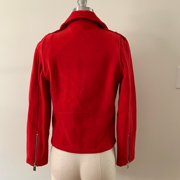 Anine Bing fleece biker jacket red - Picture 2 of 6